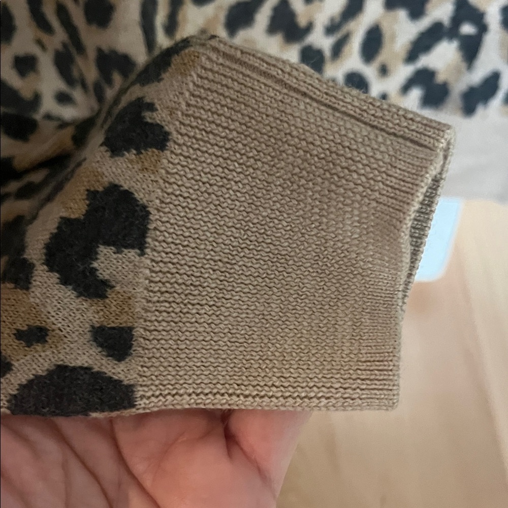 J. Crew Leopard Print Crewneck Sweater - Beige and Black - Picture 4 of 4